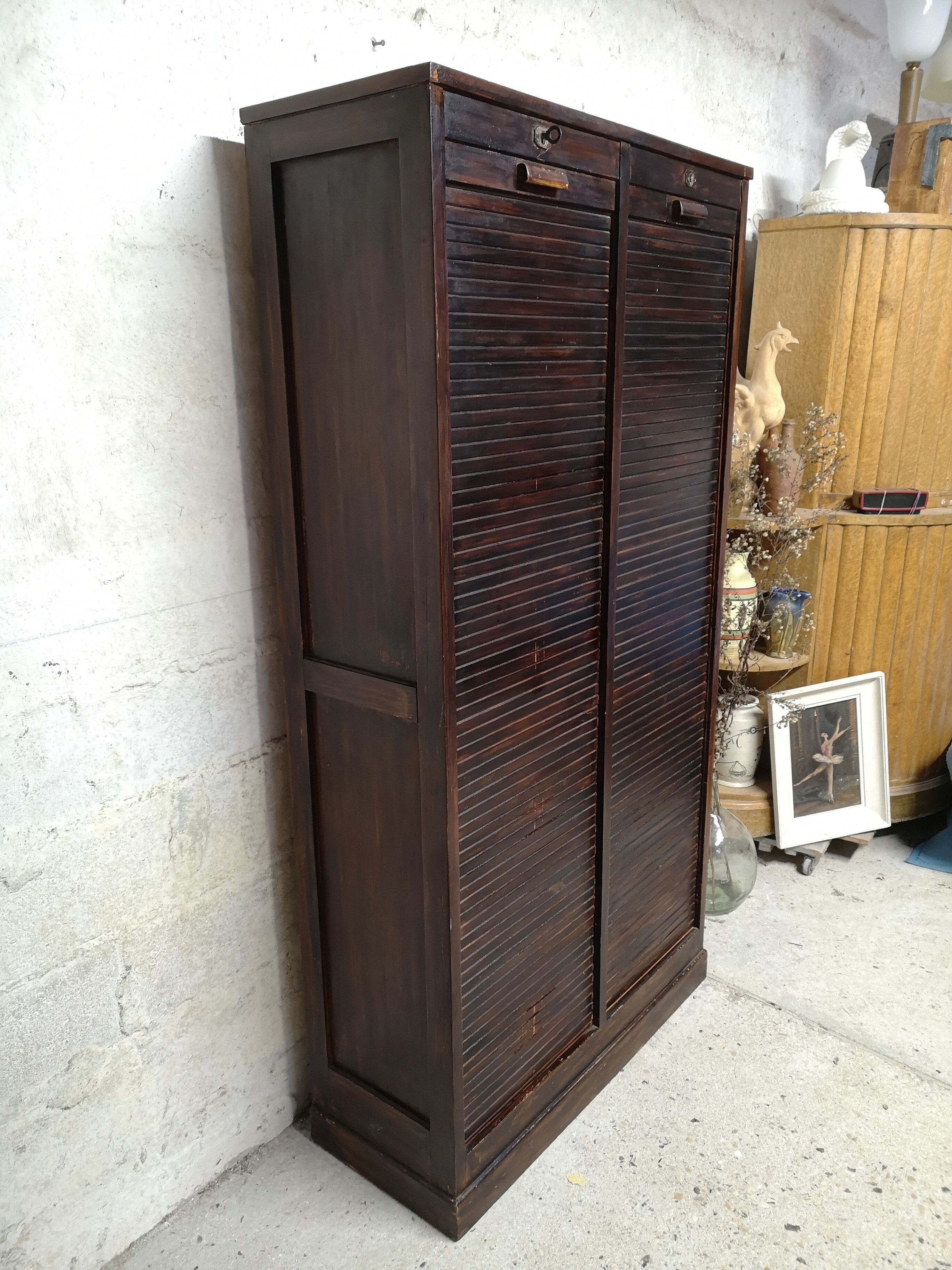 Double curtain binder cabinet 40 50 oak 180 cm