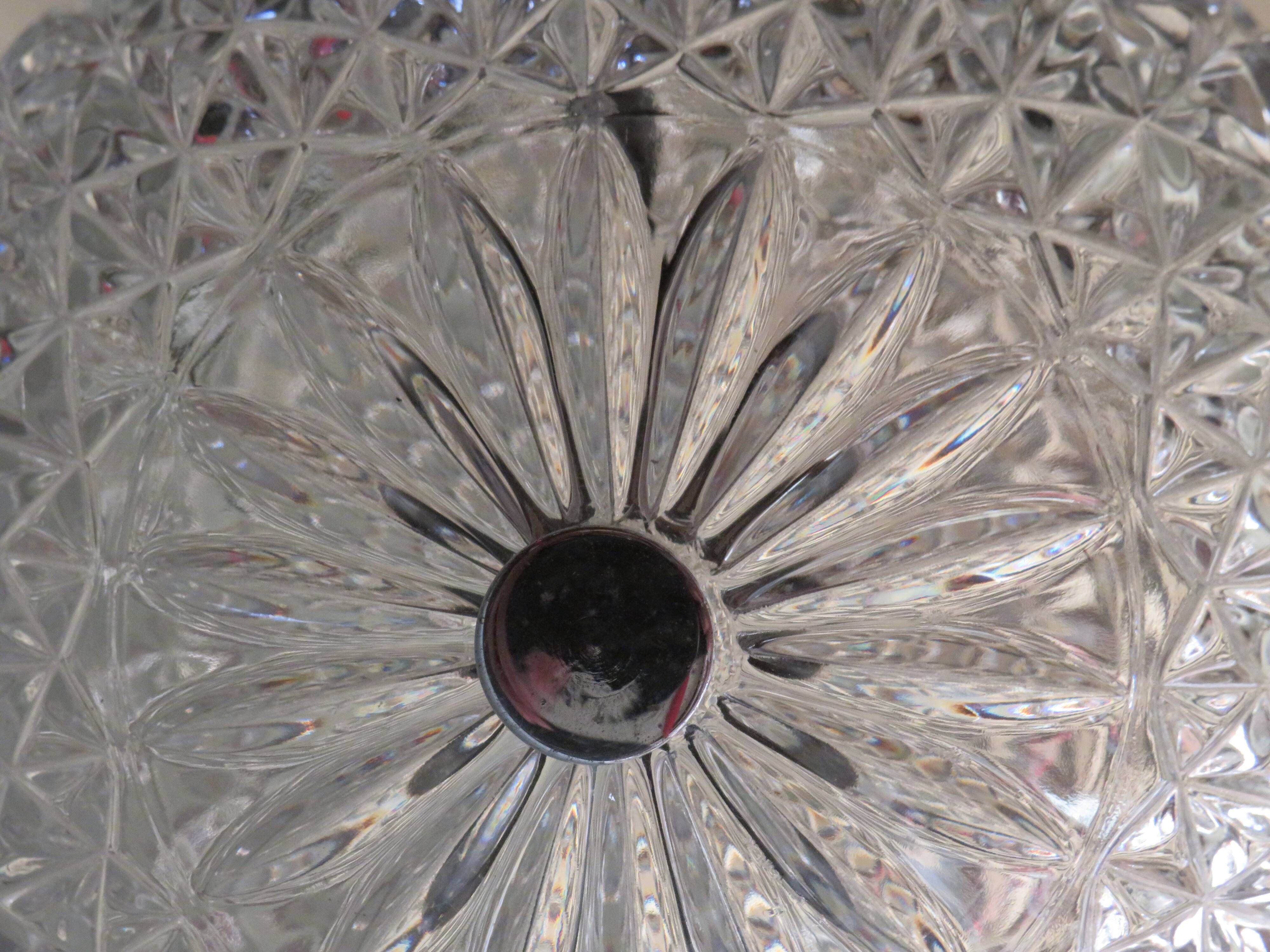 Spherical suspension in cut glass, Belgium 1960-1970