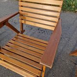 Set of 4 vintage folding armchairs