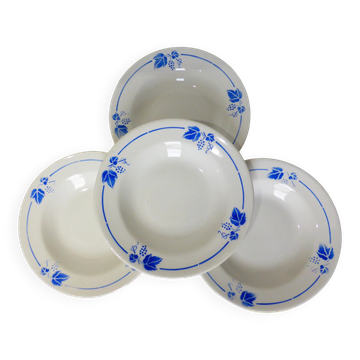 4 deep plates Roselys model Vigne 211248
