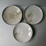 3 plates or small dishes in stoneware Chantal and Thierry Robert