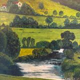 Countryside landscape signed