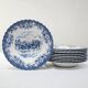 Series of 10 vintage hollow plates by Johnson Bros, made in England