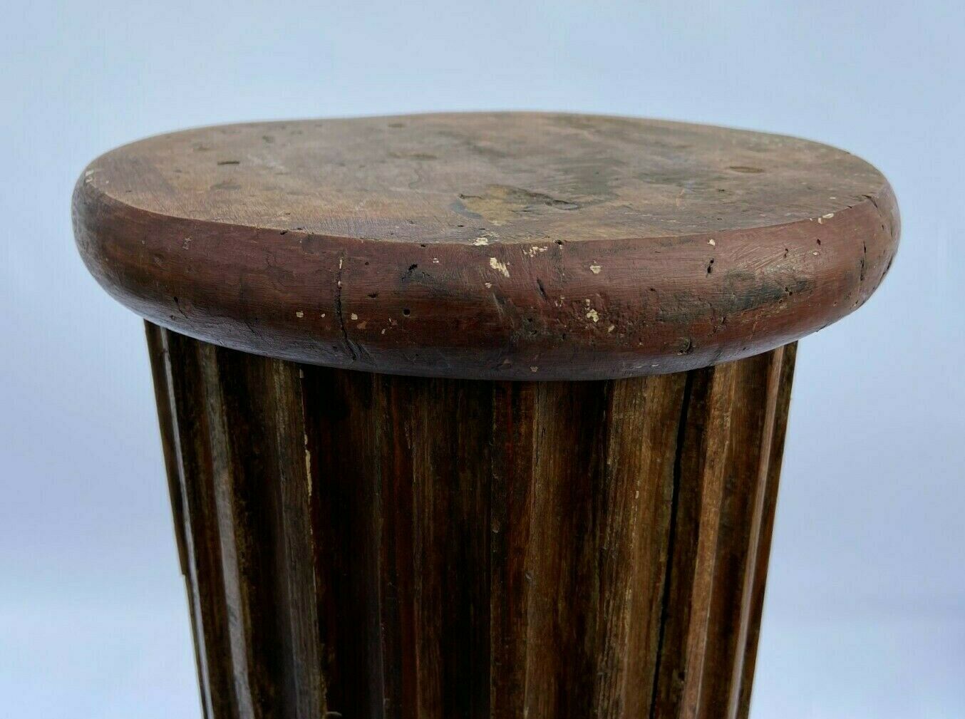 Louis XVI style column cannelee wooden pearl for sculpture