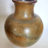 Puisaye stoneware vase signed Roger Jacques