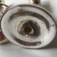 Paire de bougeoirs en verre argenté
