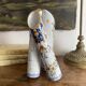 Triple vase in earthenware, 3 bamboo trunks hand-painted.