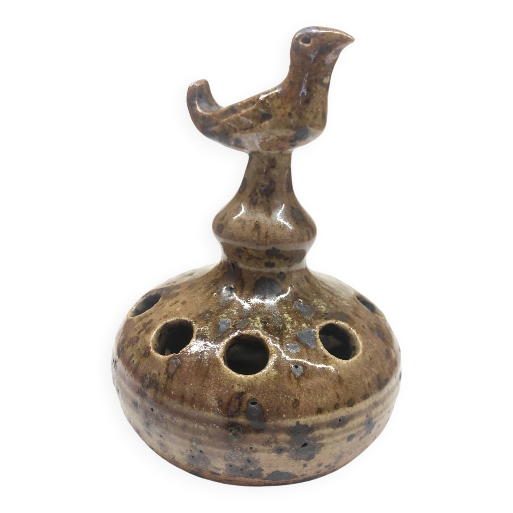 Vase en grès pyrite zoomorphe