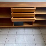 Enfilade 1960s en bois clair