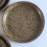 Set of 8 pyrite stoneware plates