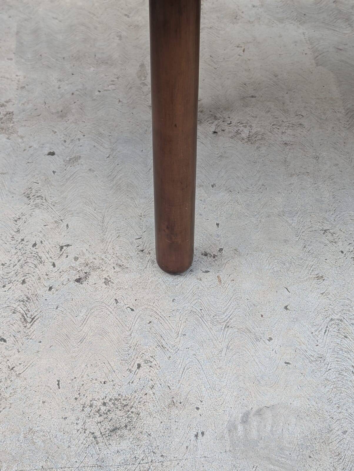 Italian Japandi walnut and ebony Table, 70s