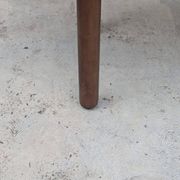 Italian Japandi walnut and ebony Table, 70s
