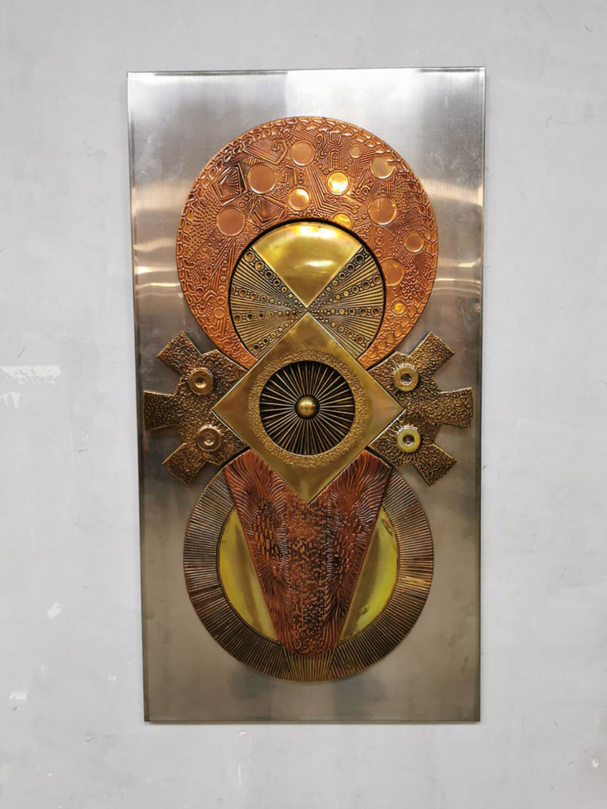 Vintage design wall art sculpture decoration stephen chun ‘silver’