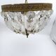 Art deco ceiling light or pendant lamp with tassels and brass. 22 rows.