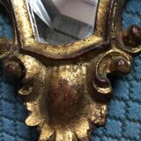 Small mirror style Louis XV gilded 21x32cm