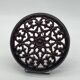Brown enameled cast iron trivet vintage, old
