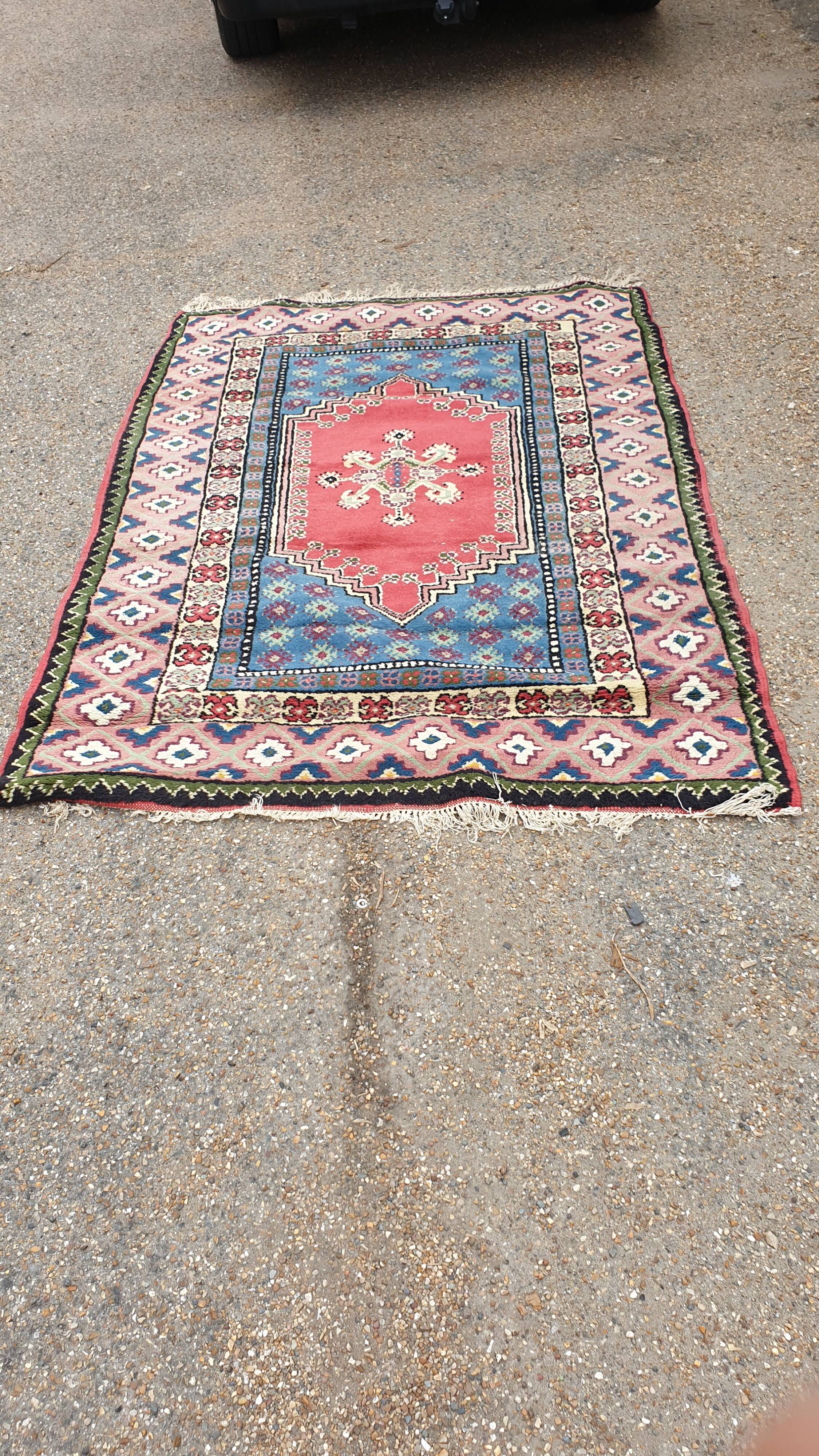 Wool cross oriental carpet :129×185