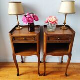 Pair of Louis VX style bedside tables