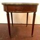 Louis XVI style hot water bottle table in mahogany and 20th century marble