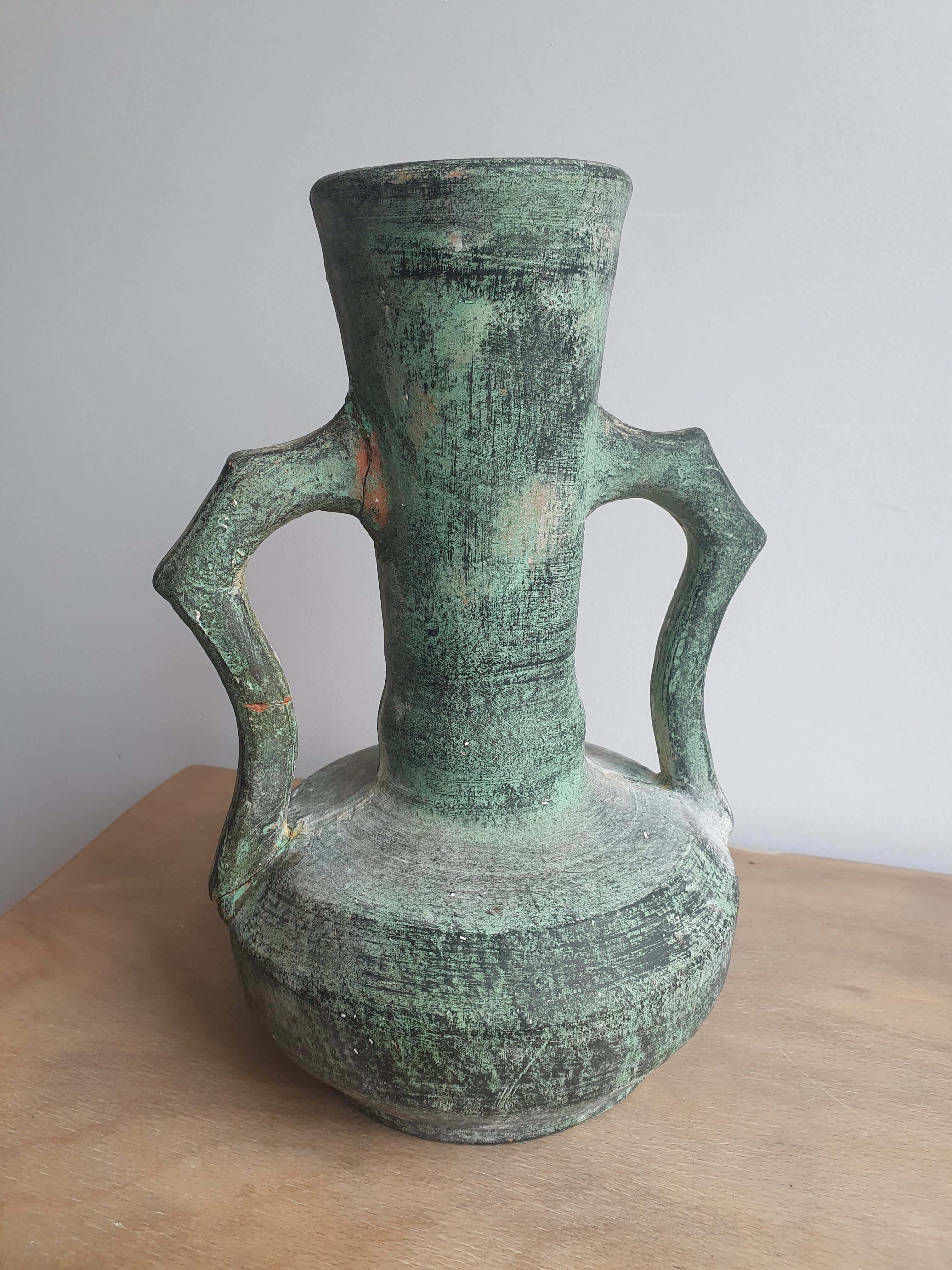 Ancient terracotta vase jar
