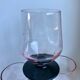 Lot de 4 verres à pieds roses et pieds noirs art déco années 30