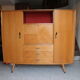 Armoire secrétaire vintage pieds compas