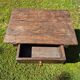 Antique Spanish side table pine rustic pay table with drawer