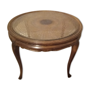 Table basse en cannage