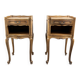Pair of Louis XV style bedside tables in wood, 20th century