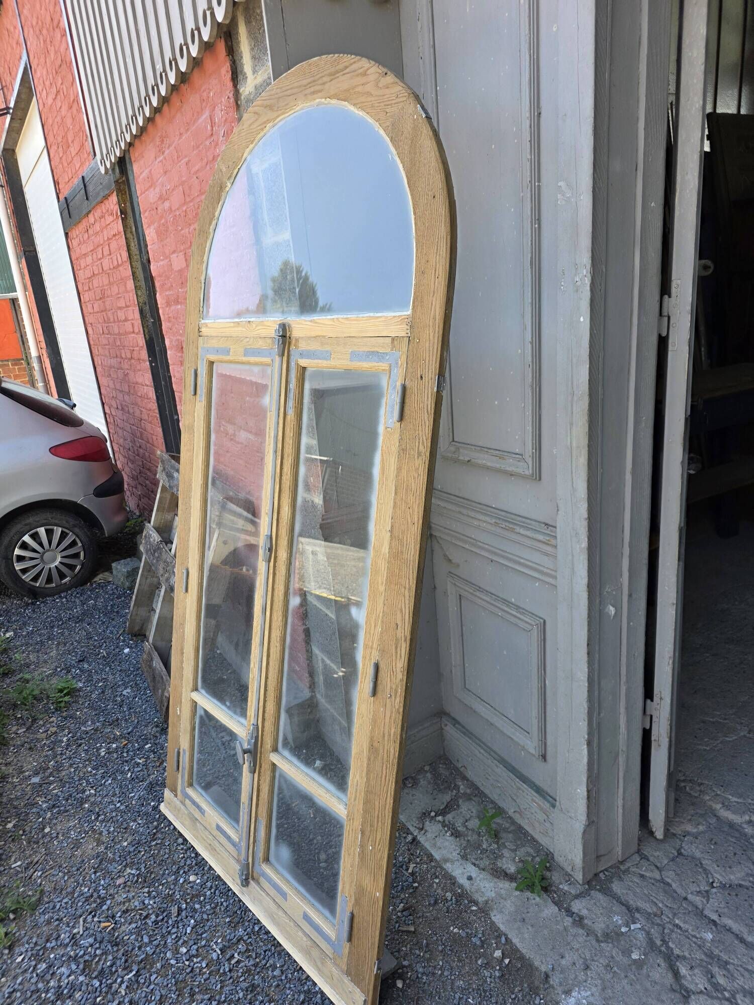 Old window in solid oak