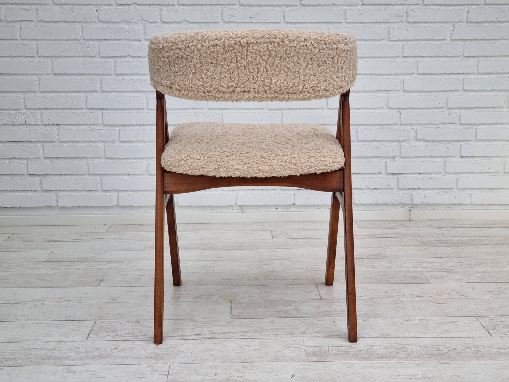 60s, Danish design by Henning Kjærnulf, reupholstered chair, model 71