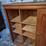 Oak sliding door wardrobe, 1920s