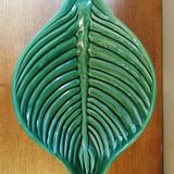 Coupe vintage en barbotine forme feuille