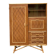 Rattan wardrobe with tapered legs from the 1960s.