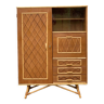 Rattan cabinet and compass legs 1960