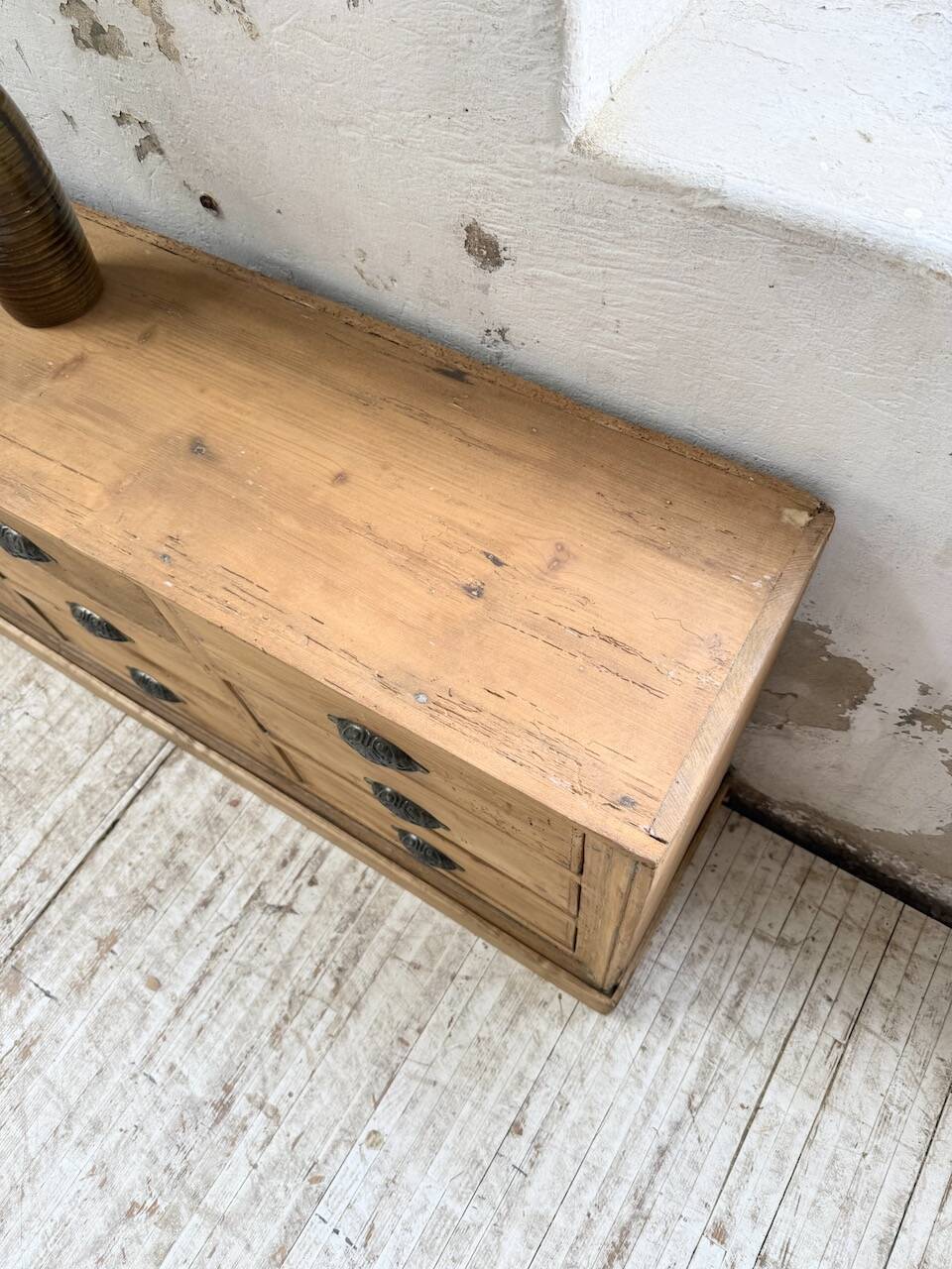 Pine craft cabinet with drawers