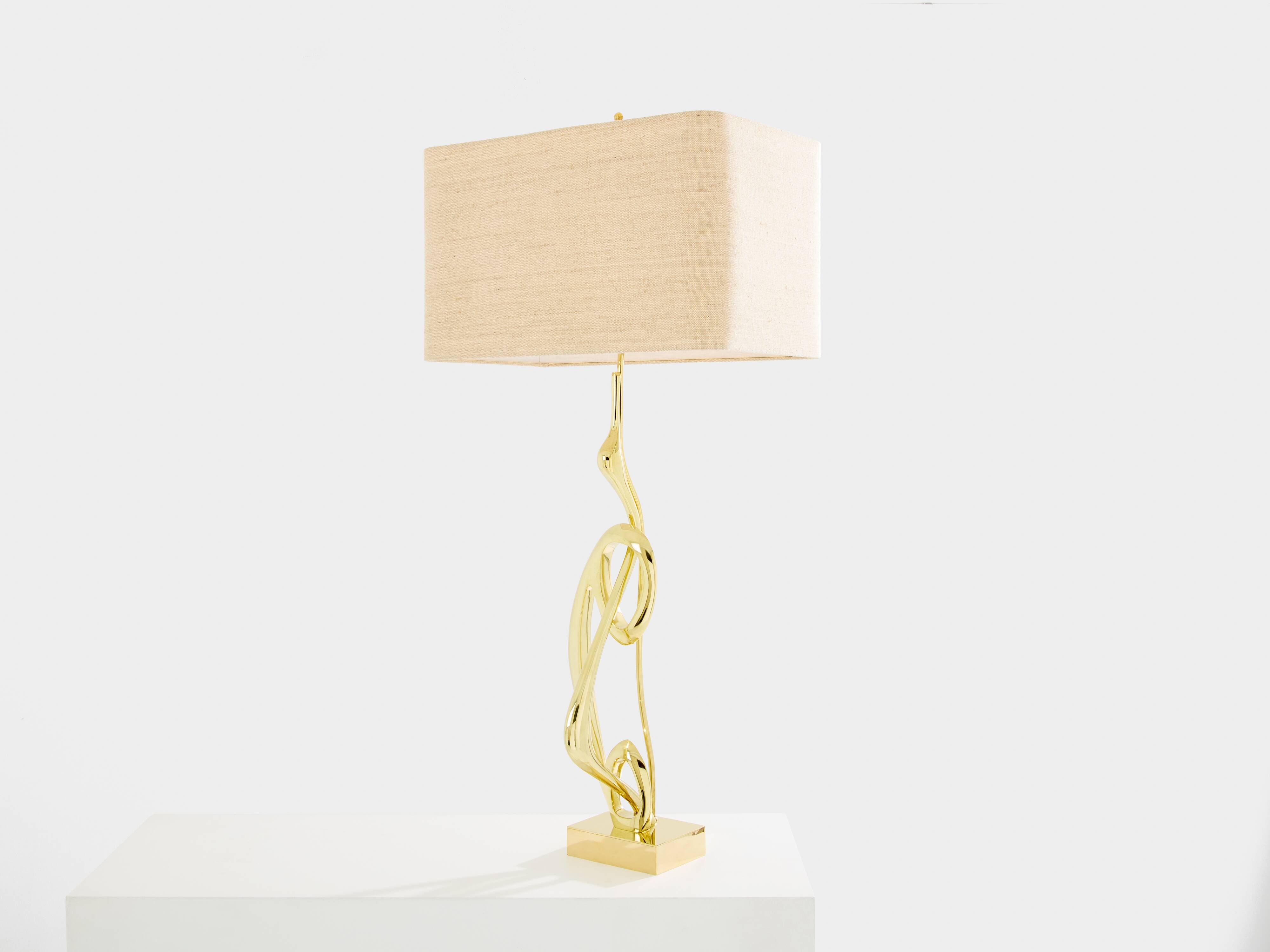 Large bronze sculpture lamp signed Willy Daro circa 1970