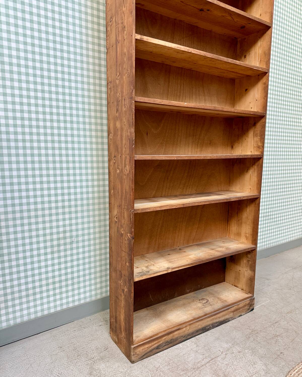 Large vintage wooden bookcase