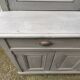Gray patinated kitchen cabinet