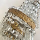 Wall lamp glass, brass, 50s