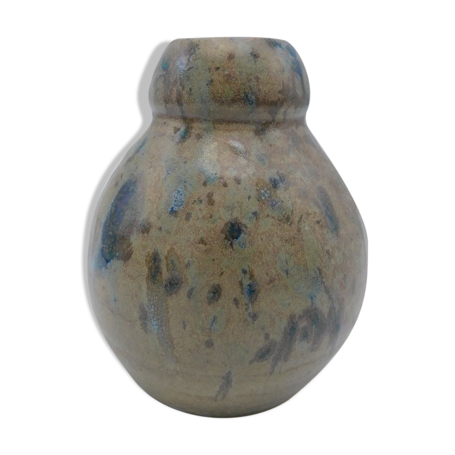 Vase coloquinte en grès vernissé