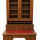 Large library desk with display cabinet and secretary with drawers, 19th century French.