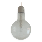 Vintage 1970s Peill and Putzler bubble glass pendant light