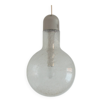 Vintage 1970s Peill and Putzler bubble glass pendant light