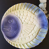 Lot de 6 assiettes à Poisson Sarreguemines