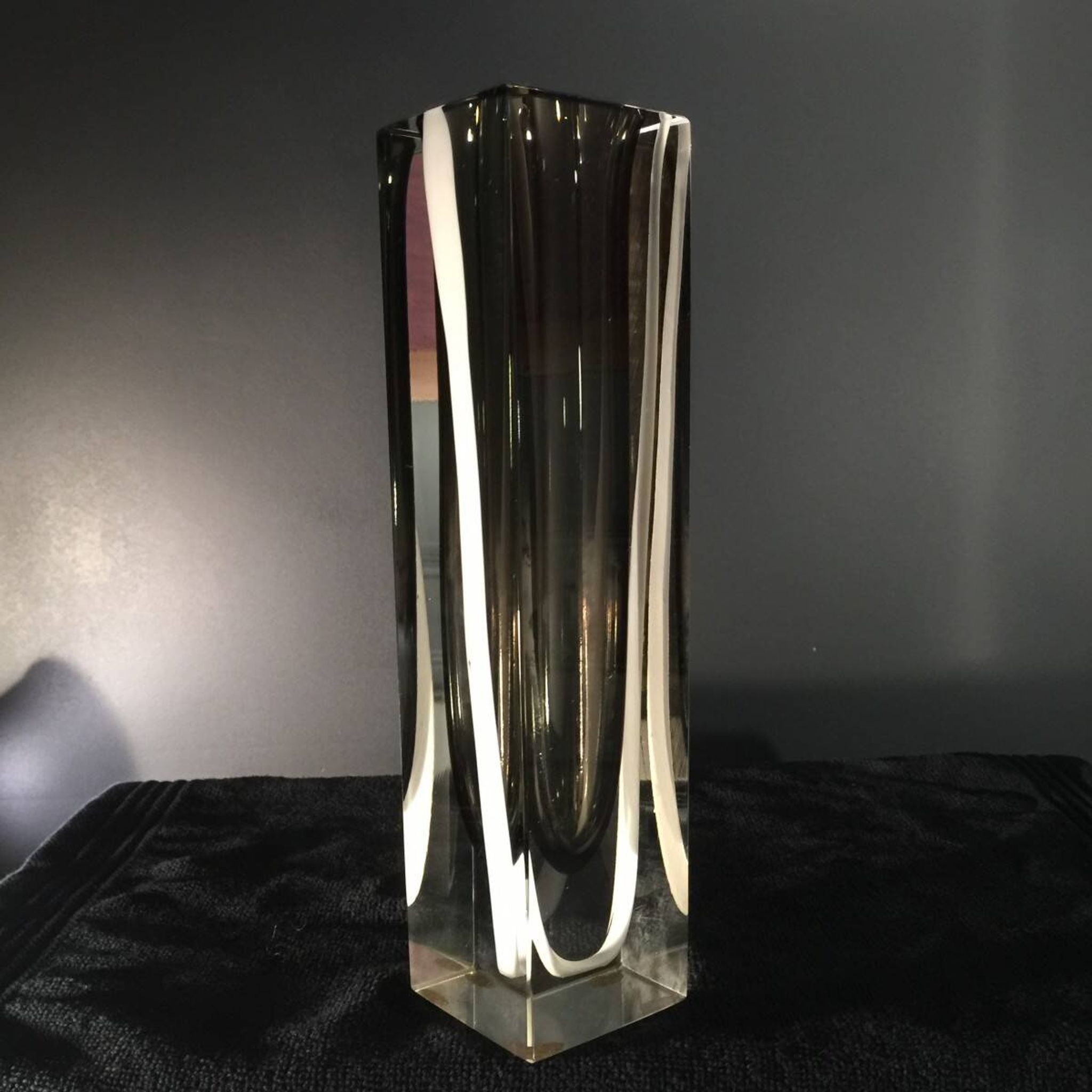 FLAVIO POLI for SEGUSO Vetri d'arte, Multi-layered glass vase, Murano, circa