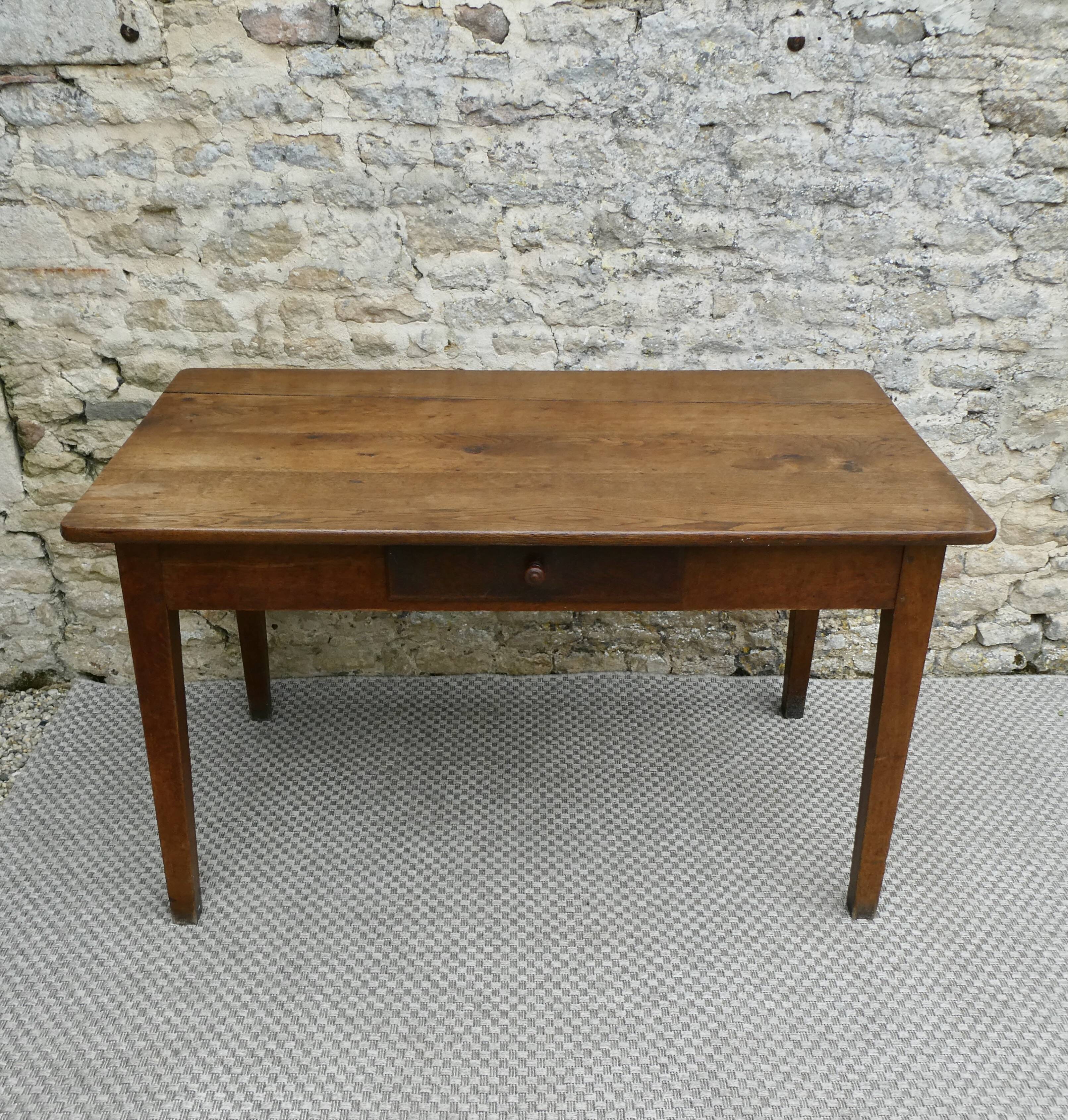 Solid wood farmhouse table 128 cm