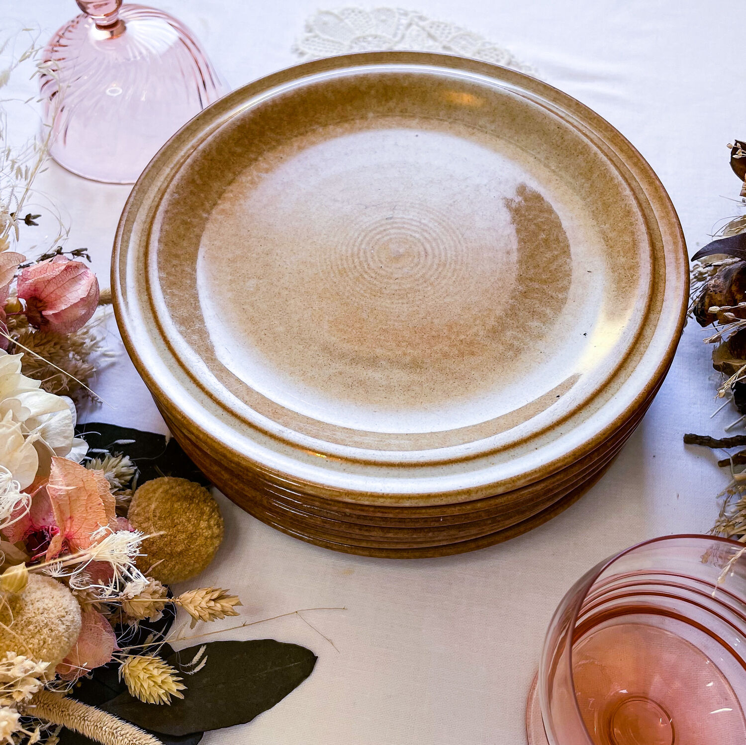 Stoneware dessert service