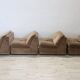 Modular Velvet Sofa by Busnelli, Italy, 1970s