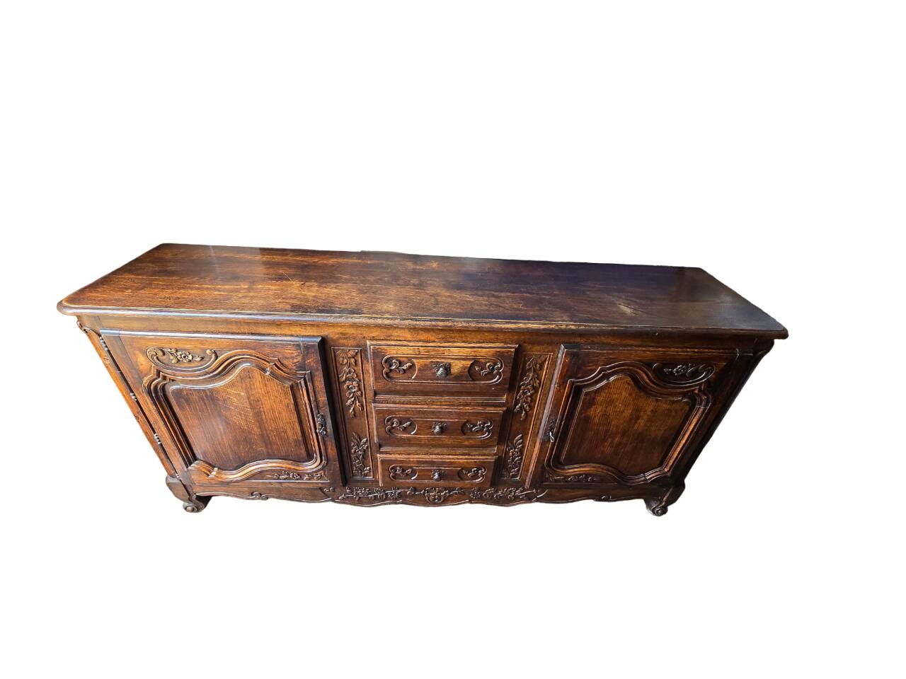 Antique solid carved sideboard